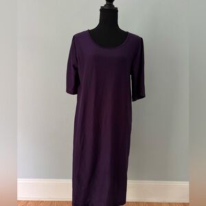 Sakura Deep Purple Midi Dress